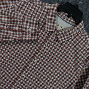 FatFace Shirt Mens XL Red Plaid Button Front Long Sleeve Casual Check Multicolor